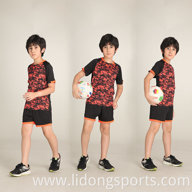 Wholesale Football Jersey Oem Soccer Team Wear Kids Soccer Shirts Set